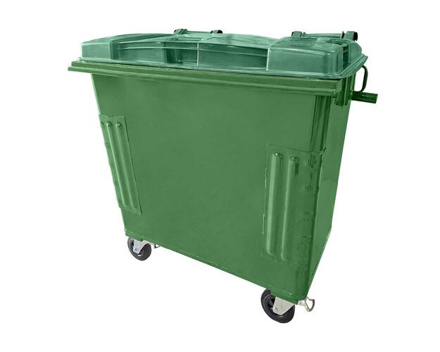 Контейнер 0,66 м³ <strong>цельногнутый</strong> с пластиковой крышкой